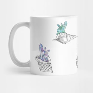 Crystal sea shells Mug